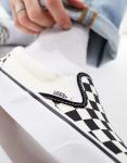 Черные кеды в шахматную клетку Vans Slip-On - фото 2