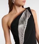 Платье миди с бахромой Maticevski, черный - фото 4