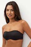 Гладкий бюстгальтер без бретелек на косточках с набивкой Next, черный - фото