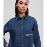 Рубашка с длинным рукавом Karl Lagerfeld Boxy Denim, синий - фото 4