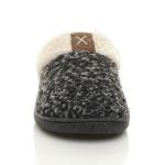 Двухцветные тапочки борг на плоском каблуке AJVANI, черный - фото 5