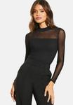Блуза Lipsy LONG SLEEVE HIGH NECK, Black - фото