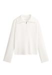 Джемпер OYSHO HALF-ZIP, White - фото 7