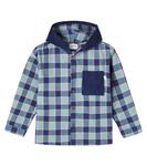 Фланелевая рубашка Faro с капюшоном в клетку Cozmo, Artic Blue - фото