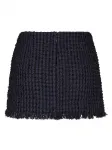 Твидовая юбка мини с бахромой DSQUARED2, синий - фото 2
