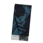 HERMES Вязаный шарф мужской синий, Blue - фото 5