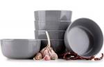 Набор мисок на 6 персон, 6 предметов. Konsimo, серый - фото
