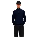 Свитер Selected Tray half zip, синий - фото