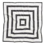 TOTEME Геометрический принт Поплиновый шарф, White - фото 2