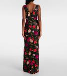 Вышитое жаккардовое платье Erdem, черный - фото 3