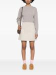 Мини-юбка из твида А-силуэта Theory, нейтральный - фото 2