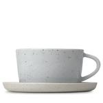 Кофейные чашки Blomus Sablo с блюдцами, набор из 2 шт, серый - фото