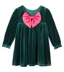 Платье из бархата с бантом Konges Sløjd, Pine Grove - фото 3