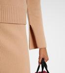 Шерстяной свитер с кашемиром и вырезом Moncler - фото 5