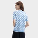 Современная классика Вязаный свитер FILA для женщин Спокойный синий - фото 6