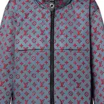 LOUIS VUITTON Облегченная парка с 3D монограммой, Gray Blue - фото 6