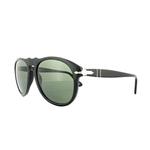 Мужские зеленые солнцезащитные очки-авиаторы Persol, черный - фото 2