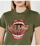 Футболка Trapani Lips Race Regular fit Pinko, зеленый - фото 4
