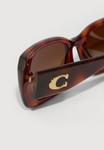 Солнцезащитные очки COACH Sunglasses, Caramel Tortoise/Brown/Light Brown - фото 4