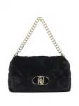 Маленькая стеганая сумка через плечо из искусственного меха LIU JO, черный - фото