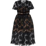 Кружевное платье миди Self-portrait, черный - фото