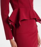 Жакет с баской из букле Roland Mouret, Dark Red - фото 5