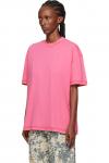 Футболка с логотипом Acne Studios, розовый - фото 4