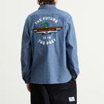 Рубашка из шамбре Human Made, синий - фото 3