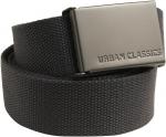 Ремень Urban Classics Canvas Belt, угольный - фото