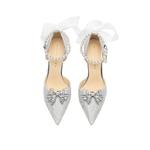 Ainer-cat Ainer cat Slim Heel High Heels 8cm Women's Silver - фото 6
