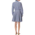 Поло полосатая платье-рубашка с панелями Ralph Lauren, синий - фото 4