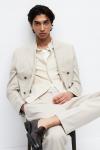 Двубортный пиджак обычного кроя. H&M, бежевый - фото 3