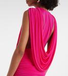 Платье с драпировкой и рябью Christopher Esber, Magenta - фото 6