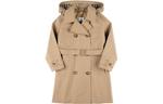 Детский тренч Burberry, цвет Khaki - фото