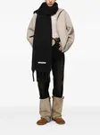 Шарф с бахромой Acne Studios, черный - фото 3