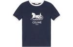 Футболка женская Celine, синий / белый - фото