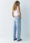 Бочка с широкой ногой Pull&Bear, Light-Blue Denim - фото 3