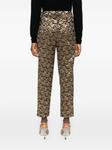 Prada укороченные брюки с узорчатым жаккардом, золотистый - фото 2