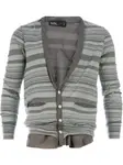 Полосатый кардиган Kolor, серый - фото