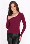 Свитер faina Fashion Look, бордовый - фото 2