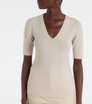 Топ из шерсти в рубчик Joseph, Quail - фото 5