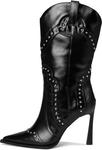 Ботинки Steve Madden Women's Kylar, Black Leather - фото 4