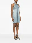 Джинсовое платье мини со вставками MOSCHINO JEANS, синий - фото 3