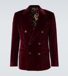 Двубортный блейзер из хлопкового бархата Dolce&Gabbana, Bordeaux - фото