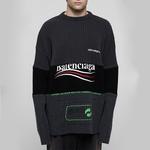 Свитер мужской Balenciaga, черный / серый - фото 4