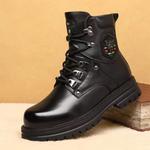 Кожаные ботинки Crew Martin мужские черные Romon - фото 5