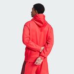 Худи Adidas Essentials 3-Stripes Fleece Hoodie, цвет Pure Ruby/Black - фото 2
