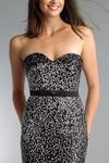 Платье Sweetheart с пайетками Basix Black Label, черно-белый - фото 3