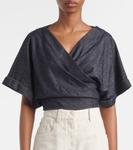 Хлопковая футболка Brunello Cucinelli, Denim Blu - фото 4