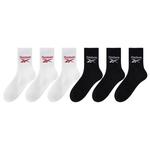 Универсальные баскетбольные носки 3 пары Reebok, белый - фото